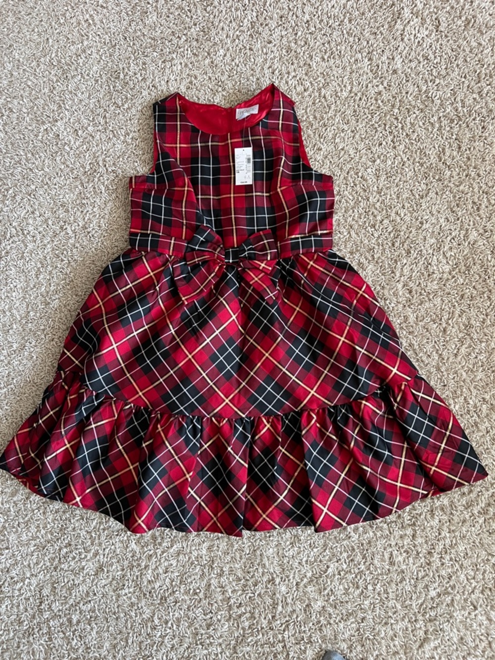 NWT Red and Black Plaid Girls' Dress (14)